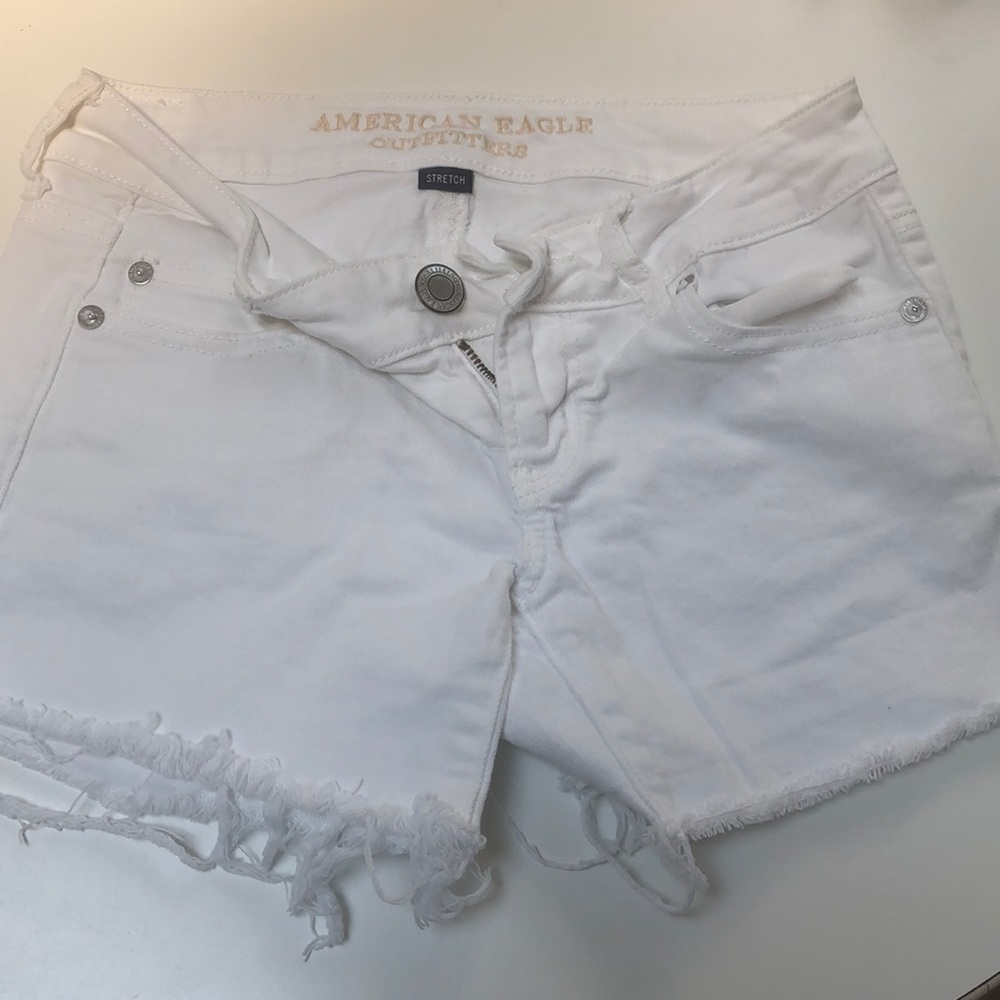 American Eagle outfitters white denim shorts